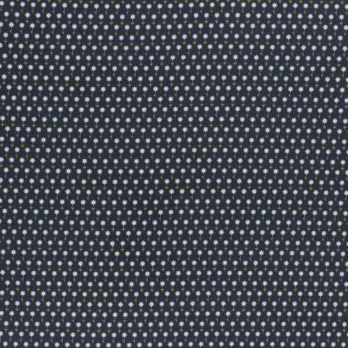 Baumwolle "Jule" dunkelblau mit Blümchen